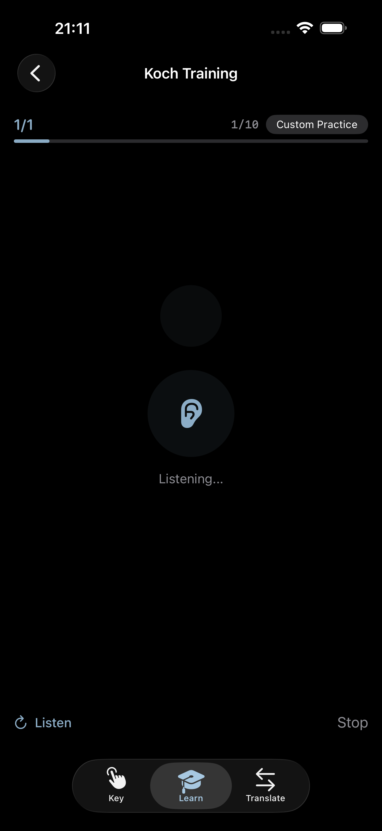 Koch training - listening
